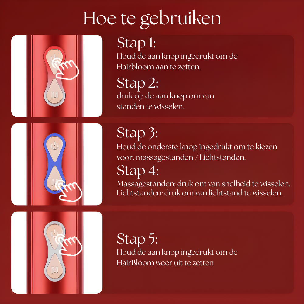 HairBloom Vibration Comb - By Beautify